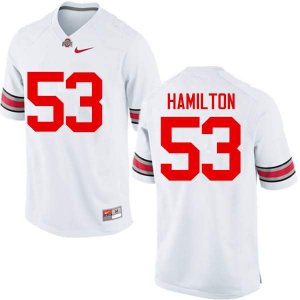 Men's Ohio State Buckeyes #53 Davon Hamilton White Nike NCAA College Football Jersey Hot YZI5644AI
